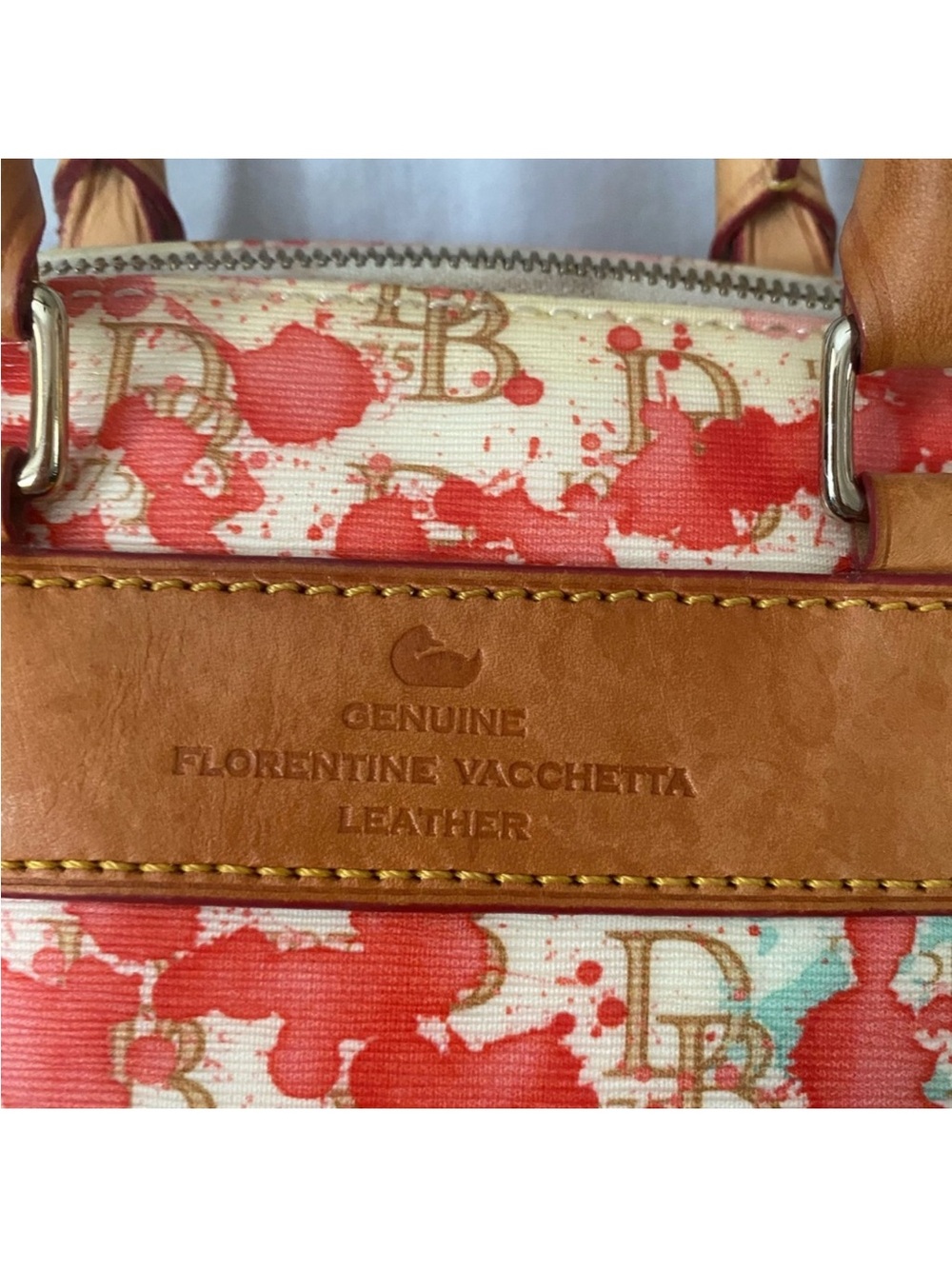 EUC XL Dooney & Bourke paint splatter tote - Picture 4 of 8